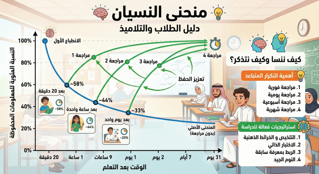منحنى النسيان
(Forgetting Curve)